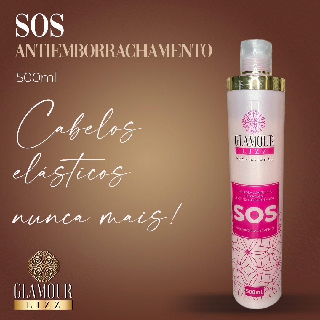 SOS Antiemborrachamento Glamour Lizz, frasco de 500ml